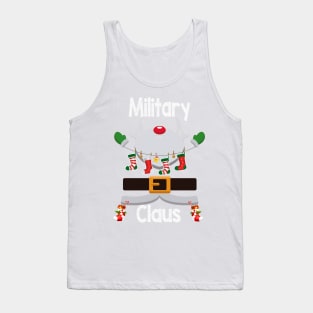 Military Claus Santa Christmas Costume Pajama Tank Top